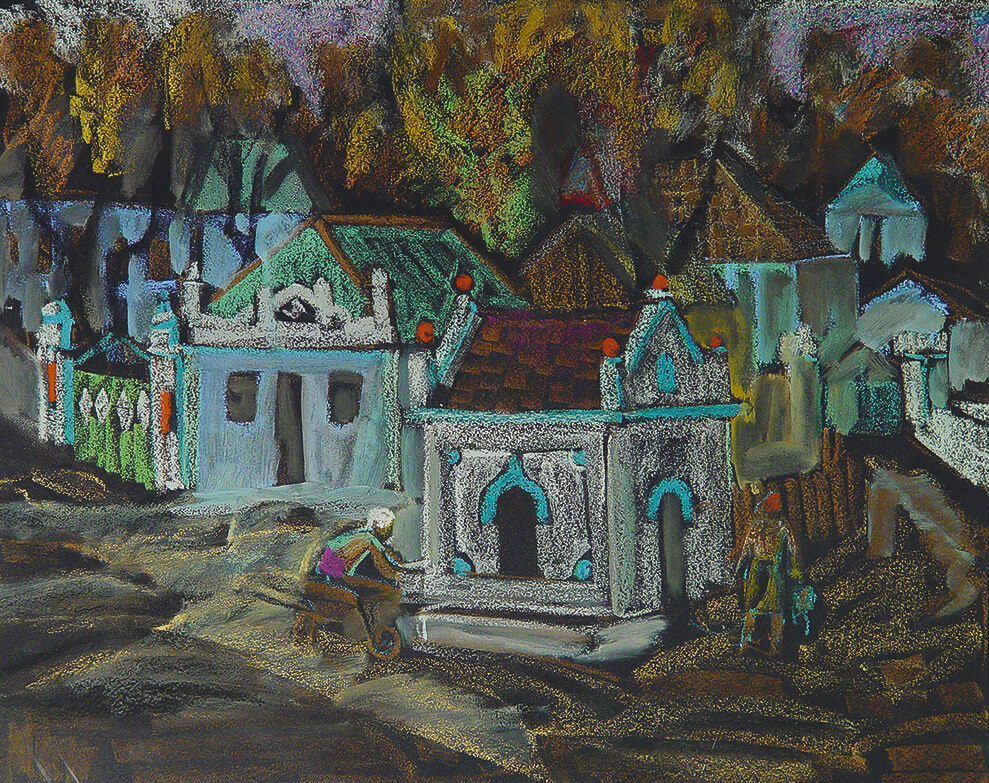 The Spring. Brăneşti. Painting by Vasile Cojocaru