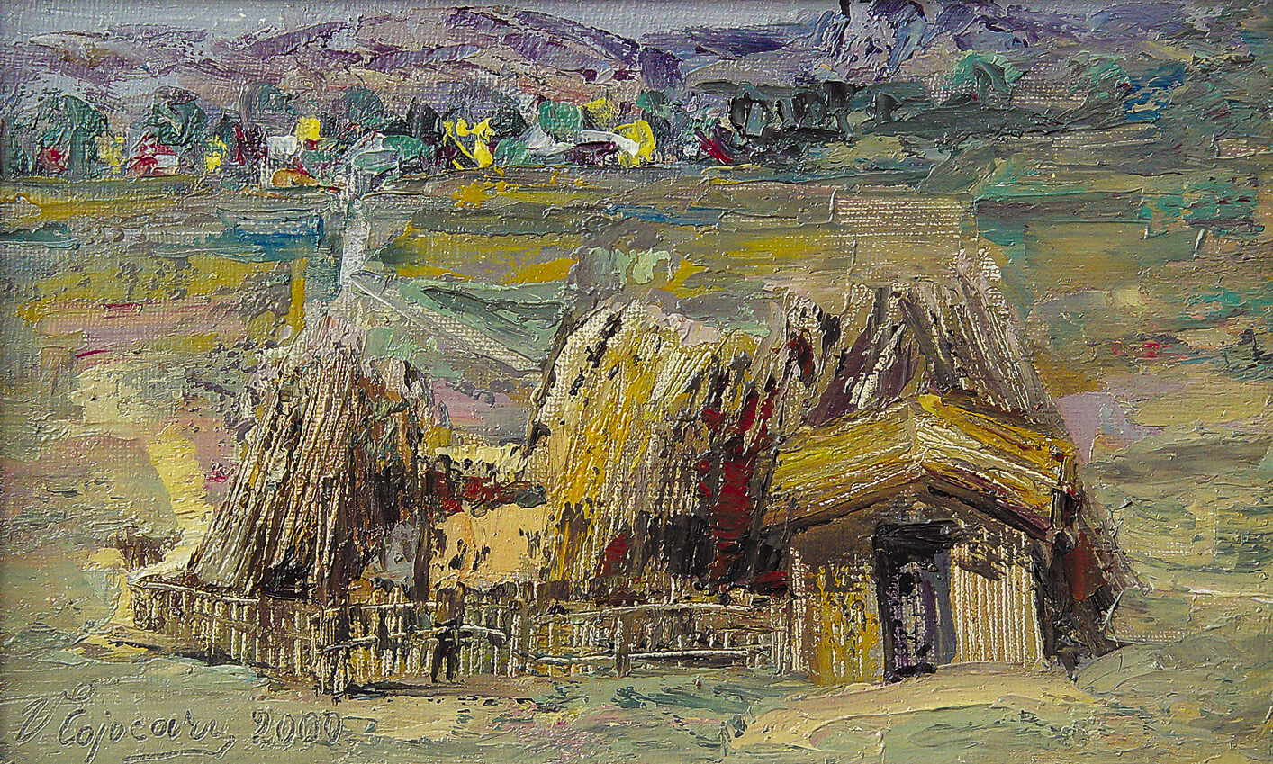 Delta. Sheepfold. Painting by Vasile Cojocaru