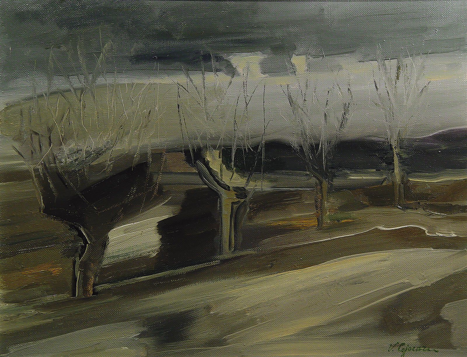 January. Painting by Vasile Cojocaru