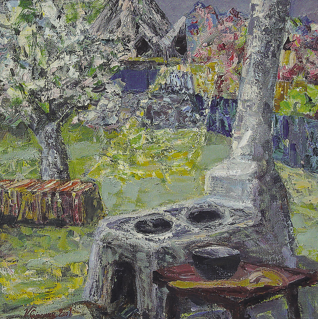 Country Corner. Painting by Vasile Cojocaru